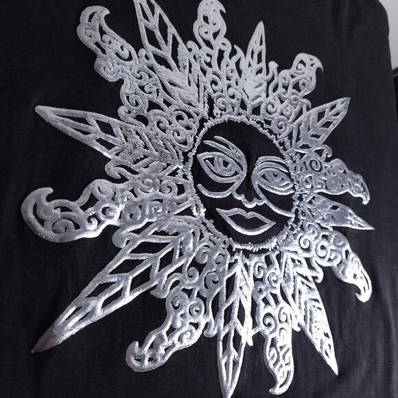 Vintage 80s surf faded 3D puff print southwestern sun Design Zone shirt - Picture 3 of 6